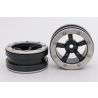 Metsafil Beadlock Wheels PT-Safari Zwart / Zilver 1.9 (2st)