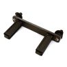Adjustable Front Body Mount & Post Set, black - Traxxas TRX-4