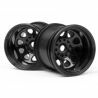 Classic king wheel black (2.2in/2pcs)