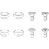 Knuckle arm spacers w/screw 4 sets