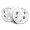 6 spoke wheel white (83x56mm/2pcs)