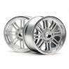 8 spoke wheel matte chrome(83x56mm/2pcs)