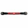 Steering drag link (tubes red-anodized, 7075-t6 aluminum, stronger than titanium) (72mm) (1)/ rod ends (2)/ aluminum 7mm wrench