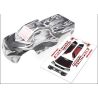 Body, nitro stampede, prographix (replacement for painted body. graphics are painted- requires paint and final color application)/window, grill, lights decal sheet