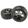 Tires & wheels, assembled, glued (all star black chrome wheels, anaconda tires, foam inserts) (electric rear) (1 left, 1 right)