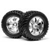 Mounted goliath tyre 178x97mm  on tremor wheel chrome