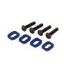 Washers, motor mount, aluminum (blue-anodized) (4)/ 4x18mm (TRX-7759)