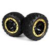 Blackzon - Slyder ST Wheels/Tires Assembled (Zwart/Goud)