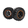 Blackzon - Spryte Wheels/Tires Assembled (Black/Orange) (540327)