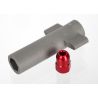 Antenna crimp nut, aluminum (red-anodized)/ antenna nut tools