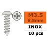 Self-tapping Pan Head Screw - 3,5X6,5mm - Inox - 10pcs
