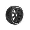 Louise GT-TARMAC - MFT Soft banden op Zwarte spaakvelgen voor 1/8 buggy