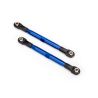Toe links (TUBES blue-anodized, 7075-T6 aluminum, stronger than titanium) (87mm) (TRX-6742X)