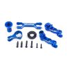 Traxxas - Steering bellcranks (left & right)/ draglink (6061-T6 aluminum, blue-anodized) (fits X-Maxx) (TRX-7746-BLUE)