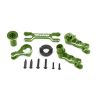 Traxxas - Steering bellcranks (left & right)/ draglink (6061-T6 aluminum, green-anodized) (fits X-Maxx) (TRX-7746-GRN)