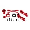 Traxxas - Steering bellcranks (left & right)/ draglink (6061-T6 aluminum, red-anodized) (fits X-Maxx) (TRX-7746-RED)