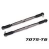 Traxxas - Toe links, X-Maxx (TUBES gray-anodized, 7075-T6 aluminum, stronger than titanium) (157mm) (2)/ rod ends, assembled with steel hollow balls (4)/ aluminum wrench, 10mm (1) (TRX-7748-GRAY)