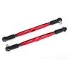 Traxxas - Toe links, X-Maxx (TUBES red-anodized, 7075-T6 aluminum, stronger than titanium) (2) (TRX-7748R)