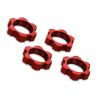 Wheel Nuts, Splined, 17mm, Serrated (Red-Anodized) (4)