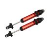 Shocks, GTX, aluminum, red-anodized (fully assembled w/o springs) (2) (TRX-7761R)