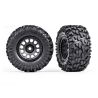 Traxxas - Tires & wheels, assembled, glued (XRT Race black wheels, Maxx AT tires, foam inserts) (left & right) (TRX-7875)