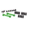 Traxxas - Mounts, suspension arms, aluminum (green-anodized) (front & rear) (TRX-8334G)