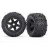 Tires & wheels, assembled, glued (black wheels, Talon EXT tires, foam inserts) (2) (17mm splined) (TSM rated)