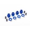 Traxxas - 17mm Wheel Hubs / Nuts, HD Blue (TRX-9086)