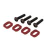 Traxxas - Wheel nuts, splined, 17mm, serrated (red-anodized) (4) (TRX-7759R)