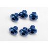 Screws, 4x4mm button-head machine, aluminum (blue) (hex drive) (6)