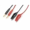 Laadkabel croco clips, silicone kabel 16awg