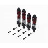 Arrma Shock Set, Front/Rear Assembled, 700 cSt Oil, Red (4Pcs): MINI (ARA-2670)