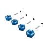 Arrma - 12mm Metal Wheel Hex Set (4) - Blauw (ARA-3116)