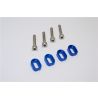 GPM - Aluminium Shims & Stainless Steel Screws - Blue - Traxxas X-Maxx