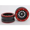 Metsafil Beadlock Wheels PT-Bullet Zwart / Rood 1.9 (2st)