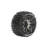 Louise ST-PIONEER - MFT 1/10 banden op 2.8" bead-lock velgen Black/Chrome - 0 Offset - Hex 12mm 