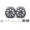 Boom Racing Terra 1.55 Classic 8-Hole Aluminium Beadlock Wheels w/3mm Wideners (2), Black