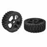 Team Corally - Off-Road 1/8 Buggy Tires - Xprit - Low Profile - Glued on Black Rims - 1 pair