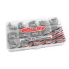 Team Corally - Flat Head Hex schroeven set M4 - Zwart (265 pcs)