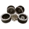 Billet Machined 1.9 Alloy Wheels, Silver/Black - Traxxas TRX-4
