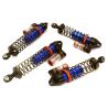 Integy Billet Machined Piggyback shock set - Traxxas Slash 2WD & Nitro Slash (Blauw)