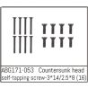 Absima - Countersunk Screw M3x14 (8) / M2.5x8 (8) (ABG171-053)