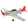 EZ-Wings Mini P-51 Mustang RTF - 450mm - Zilver/Rood - Incl. 2 accu's