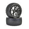 FTX - Vantage Rear 1/10 buggy tyres mounted on black wheel 2pcs (FTX6301B)