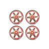 Fastrax 1.9" Heavyweight Split 6-Spoke Aluminium Beadloc Wheels (4pcs) - Rood