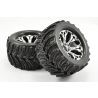 Fastrax Arrow MT banden op chrome 6-spaaks velgen - 1/10 Truck