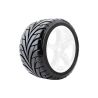 Fastrax Eagle banden op witte velgen (0 offset) - 1/8 Truggy
