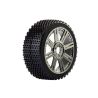 Fastrax Cuboid banden op black/chrome 8-Spaaks velgen voor 1/8 buggy