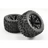 Fastrax Jigsaw MT banden op zwarte 6-spaaks velgen - 1/10 Truck (2WD: FR)