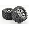 Fastrax Stinger MT banden op chrome 6-spaaks velgen (0" offset) - 1/10 Truck